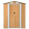 Garden Shed Light Brown 75.6"x369.3"x87.8" Galvanized Steel