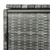Double Wheelie Bin Shed Poly Rattan Anthracite 58.3"x30.3"x43.7"