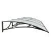 Door Canopy Black 157.5"x39.4" Polycarbonate