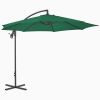 Cantilever Umbrella with Steel Pole 118.1" Green