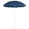 Outdoor Parasol with Steel Pole Blue 70.9"