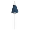 Outdoor Parasol with Steel Pole Blue 70.9"