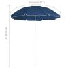 Outdoor Parasol with Steel Pole Blue 70.9"