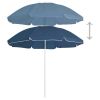 Outdoor Parasol with Steel Pole Blue 70.9"